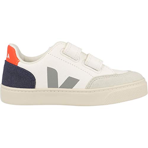 Veja Small V-12 Hook and Loop (Little Kid/Big Kid) Extra White/Multicolor/Nautico Unisex EU 29 (US 12 Little Kid) M