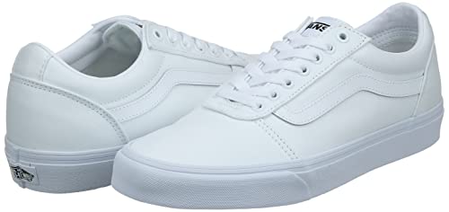 Vans Men's Ward Sneaker, Canvas White White, 14