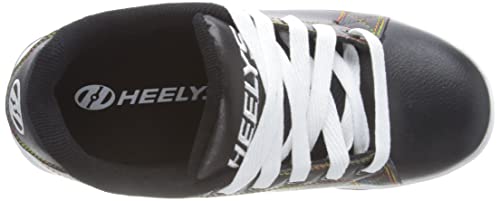 HEELYS Girl's Split MTV (Big Kid/Adult) Black/White/Rainbow 11 Women's M