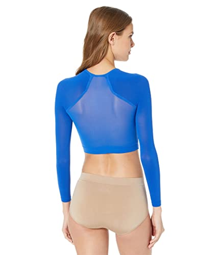 SPANX Long Sleeve Arm Tights™ Layering Shirt for Women – Blended Nylon – 360-Degree Coverage, Opaque Cobalt LG-XL One Size