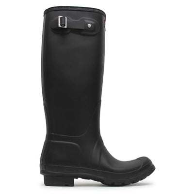 HUNTER Women's Original Tall Rain Boot (7 M US, Black/MATT)