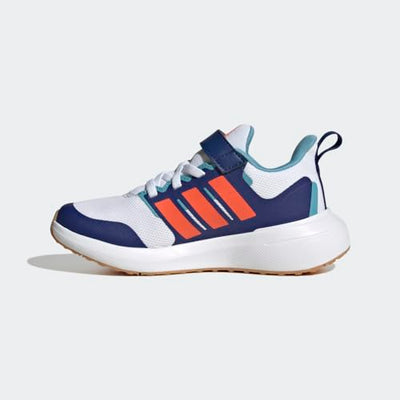 adidas Boy's Fortarun 2.0 Elastic (Little Kid/Big Kid) White/Solar Red/Victory Blue 5 Big Kid M