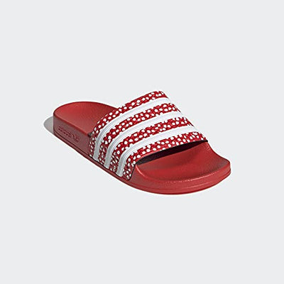 adidas Adilette Footwear White/Vivid Red/Footwear White 5 B (M)