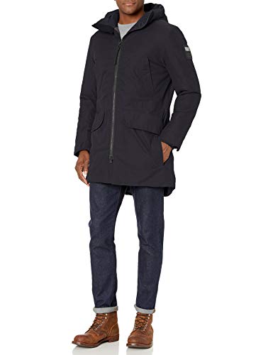 Helly Hansen Men's Calgary Hooded Insulated Winter Parka Coat Jacket, 990 Black, XX-Large