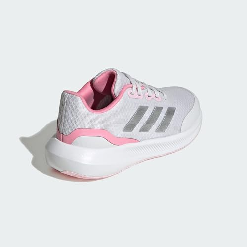 adidas Girl's RunFalcon 3.0 (Little Kid/Big Kid) Dash Grey/Silver Metallic/Bliss Pink 6.5 Big Kid M