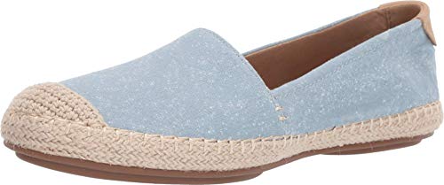 Sperry womens Sunset Skimmer Linen Loafer, Blue, 9 US