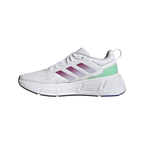 adidas Women's Questar Sneaker, White/Lucid Fuchsia/Silver Dawn, 8