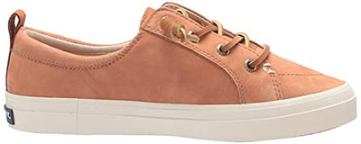 Sperry Women's Crest Vibe PLUSHWAVE Sneaker, TAN Snake, 7.5