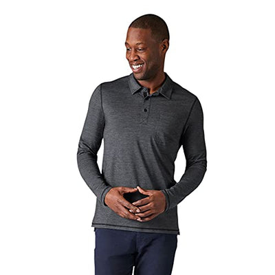 Smartwool Men's Merino Sport 150 Ls Polo Charcoal Heather S