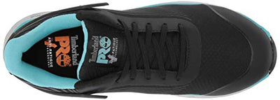 Timberland PRO Men's Drivetrain Low Composite Safety Toe Electrical Hazard Athletic Work Shoe, Black/Blue, 8.5