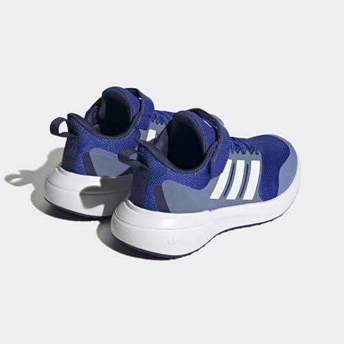 adidas Fortarun 2.0 Running Shoe, Lucid Blue/White/Blue Fusion (Elastic), 3.5 US Unisex Little Kid