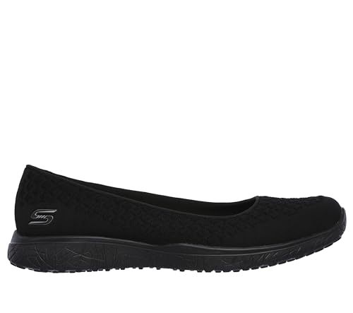 Skechers Women's Microburst One up Fashion Sneaker,black,6.5 W US