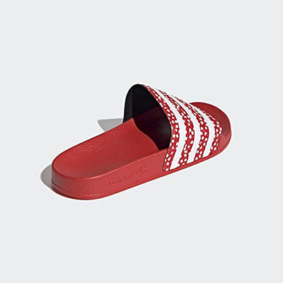 adidas Adilette Footwear White/Vivid Red/Footwear White 5 B (M)