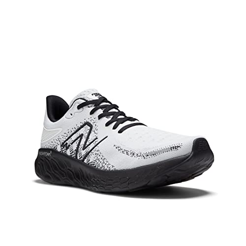 New Balance Men's Fresh Foam X 1080 V12 Running Shoe, White/Black, 13