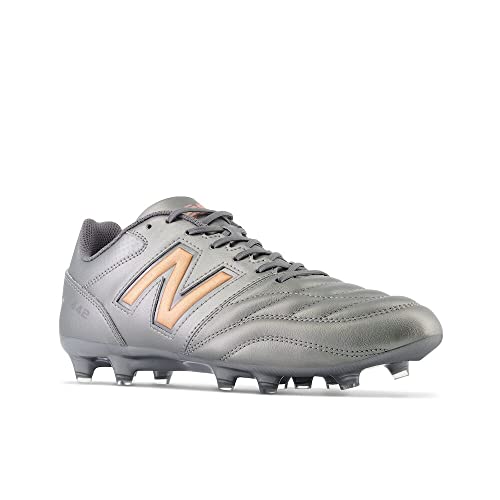 New Balance Men's 442 V2 Team FG Soccer Shoe, Silver/Graphite/Copper, 12