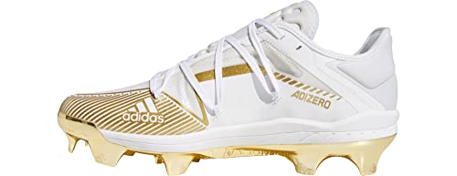 adidas Afterburner 7 Gold EG7611 White-Gold Men's Baseball Cleats 9.5 US