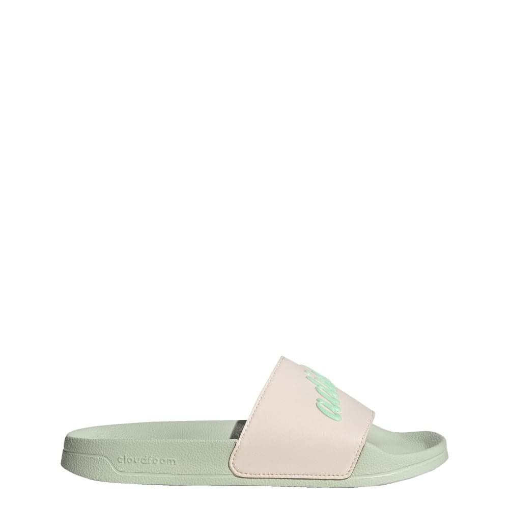 adidas Women's Adilette Slide 6 Wonder Quartz/Pulse Mint/Linen Green