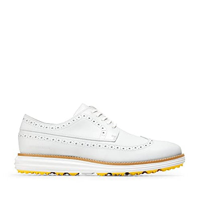 Cole Haan Men's Original Grand Wingtip Oxford Golf, White/White Wp, 7