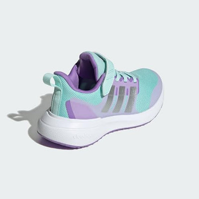 adidas Girl's Fortarun 2.0 Elastic Lace (Little Kid/Big Kid) Semi Flash Aqua/Silver Metallic/Orchid Fusion 12 Little Kid M