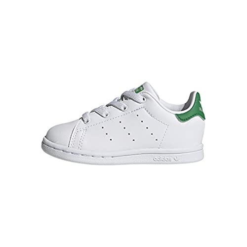 adidas Kids Stan Smith (End Plastic Waste) Sneaker, Cloud White/White/Green, 4 US Unisex Toddler