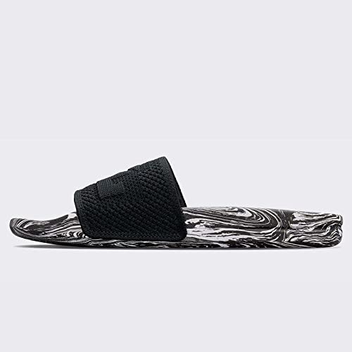 APL: Athletic Propulsion Labs Women's Big Logo Techloom Slide, (6, Black/White/Marble, Numeric_6)