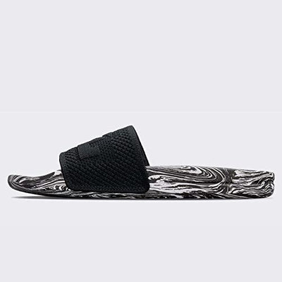 APL: Athletic Propulsion Labs Women's Big Logo Techloom Slide, (6, Black/White/Marble, Numeric_6)