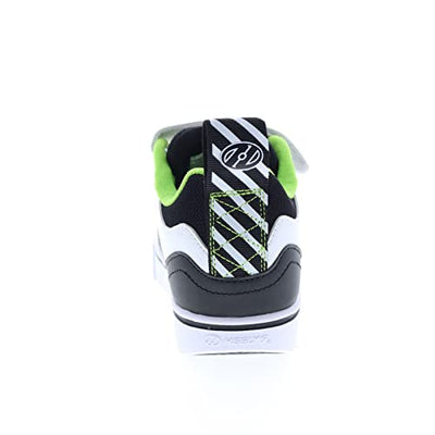 HEELYS Boy's Rocket x2 (Little Kid/Big Kid/Adult) Black/White/Charcoal/Neon Green 4 Big Kid (Men's 4) M