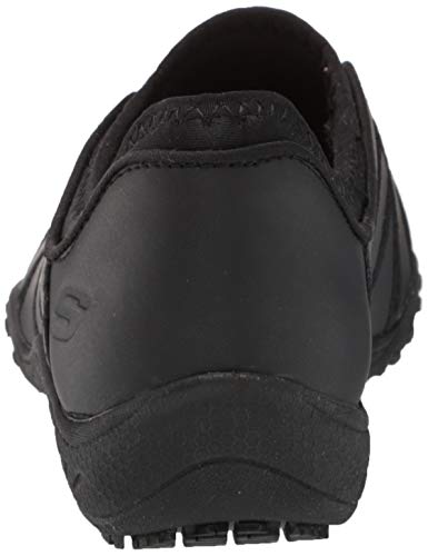 Skechers Women's Slip on Bungee Gore Food Service Shoe, Black, 8.5