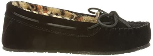 Sperry Women's Junior Trapper Lace-Up Slippers, Black Leopard, 10 M US