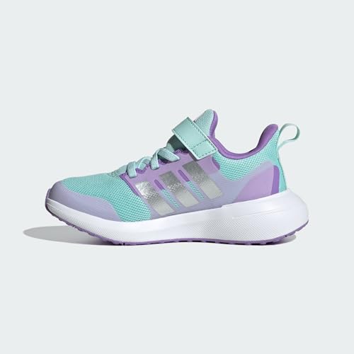 adidas Girl's Fortarun 2.0 Elastic Lace (Little Kid/Big Kid) Semi Flash Aqua/Silver Metallic/Orchid Fusion 12.5 Little Kid M