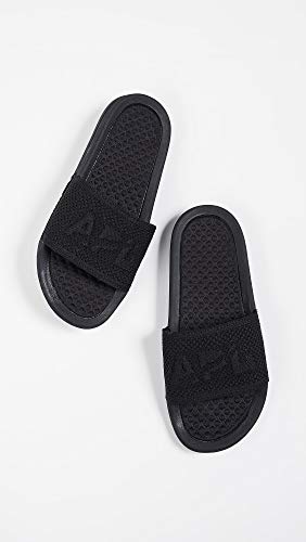 Athletic Propulsion Labs (APL) Women's Big Logo Techloom Slide Slipper, Black, 6