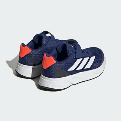 adidas Duramo SL Elastic Lace Sneaker, Victory Blue/White/Solar Red, 1.5 US Unisex Little Kid