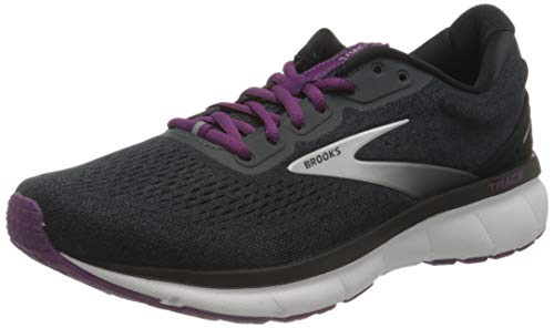 Brooks Women's Trace Neutral Running Shoe - Ebony/Black/Wood Violet - 12