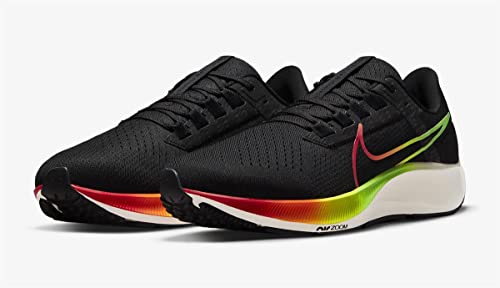 Nike Air Zoom Pegasus 38 Mens Running Trainers DQ4994 Sneakers Shoes (UK 8.5 US 9.5 EU 43, Black Volt Green Strike 010)