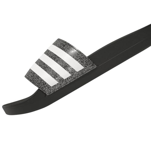 adidas Adilette Comfort Slides Sandal, Core Black/White/Core Black, 4 US Unisex Big Kid