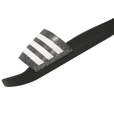 adidas Adilette Comfort Slides Sandal, Core Black/White/Core Black, 4 US Unisex Big Kid