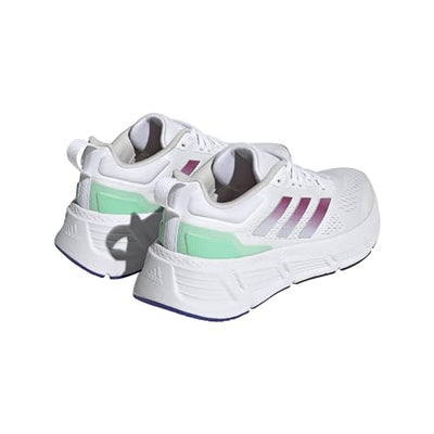 adidas Women's Questar Sneaker, White/Lucid Fuchsia/Silver Dawn, 8