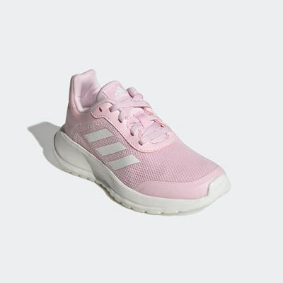 adidas Tensor Run 2.0 Shoe, Clear Pink/Chalk White/Clear Pink (Lace-Up), 6 US Unisex Big Kid