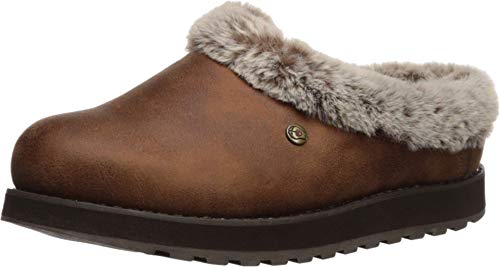 Skechers Women's Keepsakes-R E M Faux Fur Lined Shootie with Memory Foam Slipper, Brown, 10