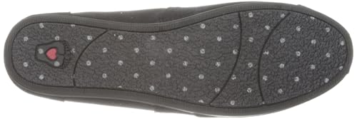 Skechers Women's Bobs Plush-Peace & Love Ballet Flat, Black, 9 Wide