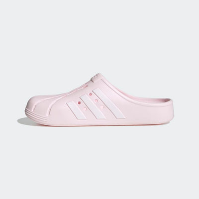 adidas Unisex Adilette Clog Slide Sandal, Almost Pink/White/Almost Pink, 13 Women/12 Men