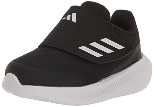 adidas Kids Run Falcon 3.0 Shoe, Black/White/Black, 10 US Unisex Toddler