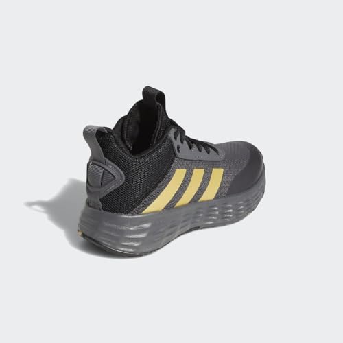 adidas Own The Game 2.0 Basketball Shoe, Grey Five/Matte Gold/Core Black, 7 US Unisex Big Kid