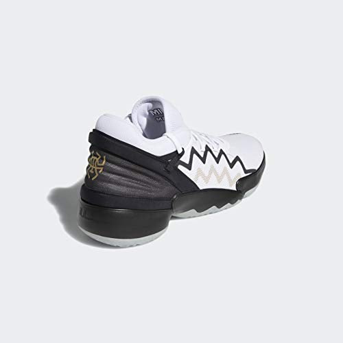 adidas Men's D.o.n. Issue 2 6.5 Cloud White/Core Black/Gold Metallic