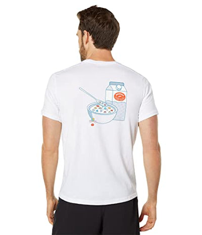 Brooks Distance Graphic Short Sleeve White/Cereal MD