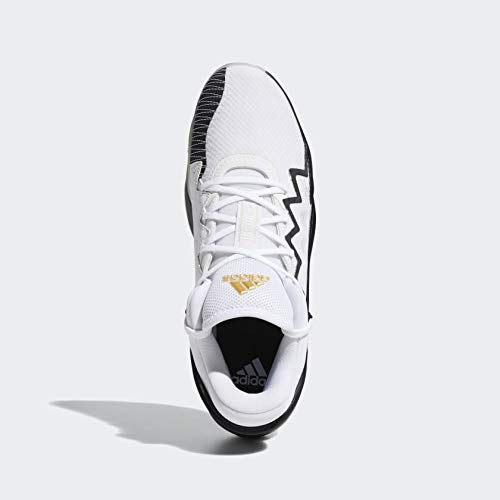 adidas Men's D.o.n. Issue 2 Basketball Shoe 9 Cloud White/Core Black/Gold Metallic