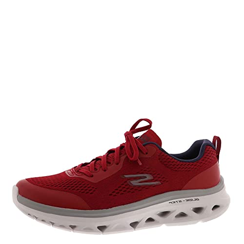 Skechers Men's Walking Sneaker, Red and Navy Textile Synthetic, 10.5