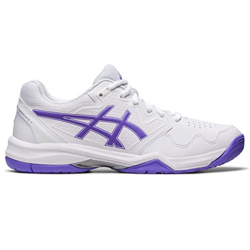 ASICS Women's Gel-Dedicate 7 Tennis Shoes, 11.5, White/Amethyst