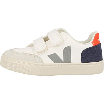 Veja Small V-12 Hook and Loop (Little Kid/Big Kid) Extra White/Multicolor/Nautico Unisex EU 29 (US 12 Little Kid) M