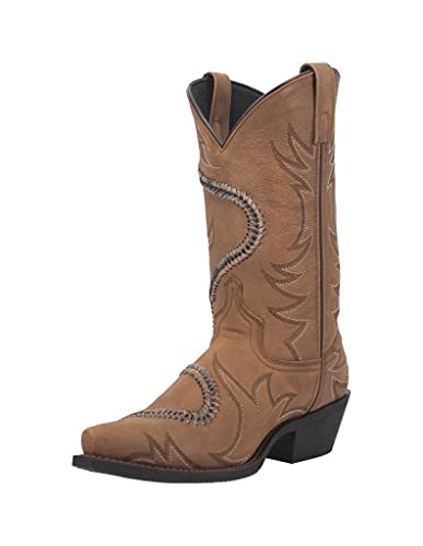 Laredo Men's Bucklace Western Boot Snip Toe Tan 8 D